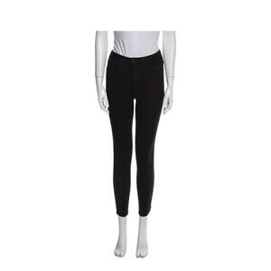 L'Agence Mid-Rise Black Skinny Leg Jeans